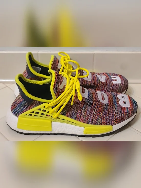 Adidas x Pharrell Williams NMD Human Race Trail "Multicolor" Men's Size 9.5 - Picture 3 of 7